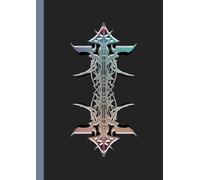 A4 Abstract printed Pin Stripes - Notebook: lined paper 106 pages - Morning Star + White on Black