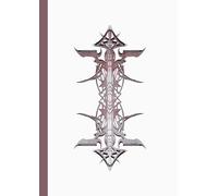 A4 Abstract printed Pin Stripes - Notebook: lined paper 106 pages - Pink blue + black on White