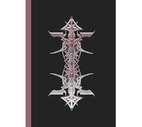 A4 Abstract printed Pin Stripes - Notebook: lined paper 106 pages - Pink blue + white on black