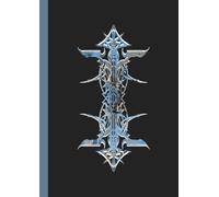 A4 Abstract printed Pin Stripes - Notebook - Psychedelic Silver Blue + White on Black: lined paper 106 pages