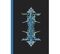 A4 Abstract printed Pin Stripes - Notebook - Psychedelic Sky Blue Teal + White on Black: lined paper 106 pages