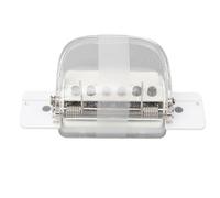 A4 B5 A5 Papel Punteer Puncher transparente Herramienta de puñetazo de hojas sueltas para la oficina de la escuela Diseño ergonómico de plástico 30 26 20 20 agujeros (Blanco transparente)