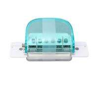 A4 B5 A5 Paper Hole Puncher Transparent Handheld Loose Leaf Paper Punch Tool for School Office Plastic 6x4x7cm (Transparent Green)