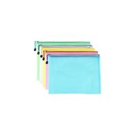 A4 carpeta transparente, Bolsa archivadora con cremallera transparente de alta capacidad, resistente al agua, Multicolor, A4/A5, 20 piezas(Mix,A5)