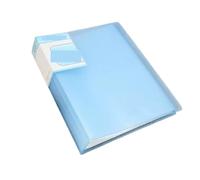 A4 carpeta transparente, Carpeta de PVC transparente A5, organizador de archivos multibolsillo multicolor, 2 uds.(Blu)