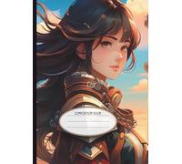A4 College Ruled Notebook for School: Dark Brown Hair Royal Knight Edition: The Elaisa Cole Collection - Aesthetic Manga Heroine Cover, Large ... Ruled Anime Stationery for Students and Teens