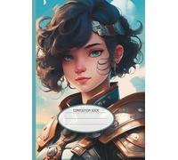 A4 College Ruled Notebook for School: Short Curly Hair Steampunk Warrior Edition: The Elaisa Cole Collection - Aesthetic Manga Heroine Cover, Large ... Ruled Anime Stationery for Students and Teens