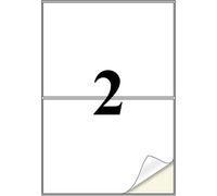A4 Etiqueta Adhesiva Blanca Pegatina,NefLaca 100 hojas 2 por hoja 210x148mm