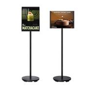 A4 Expositor Vertical Señal de Noticias Tablero de Noticias Tablero de Noticias Ángulo Ajustable Aleación de Aluminio Placa de Mensaje A4 Estable (Negro)