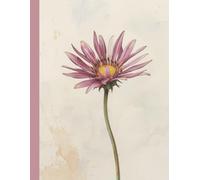 A4 Floral Notebook: 8mm Lined 180 Pages Beige Cover with Flower: A4 Softcover or Hardcover Journal for Journaling, School Notes, and Writing