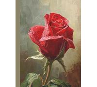 A4 Floral Notebook: Unruled Blank Sketchbook, Red Rose Oil Painting Fine Art Cover, 8.5x11 Glossy Softcover & 8.25x11 Matte Hardcover, Light 80gsm ... Drawing, Creative Writing, Visual Journaling