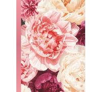 A4 Floral Notebook: ute Pink and White Peonies College Ruled Journal | 8mm Lined Softcover and Hardcover Diary with Grey Margins | Lightweight 80gsm Paper for Writing