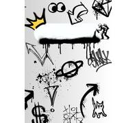 A4 Graffiti Notebook - Ruled Lines, 72 Pages, Creative Cover for Writing, Doodling & Colouring