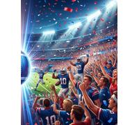 A4 Graph Notebook - Soccer/Football Fans - USA Edition: Eagle vs Football - Large Squared Grid Journal for School, Writing, Notes and Daily Use: A4 ... for Students, Math, Sketching and Planning