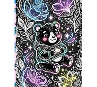 A4 Graph Paper Notebook - Cute Neon Bear Cover - Grid Journal for Math, School, Science & Notes: Large A4 Grid Notebook with Square Graph Pages - ... Drawing, Planning & Technical Work