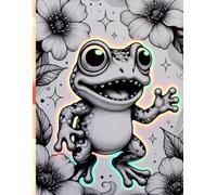 A4 Graph Paper Notebook - Neon Energetic Frog Cover - Grid Journal for Math, School, Science & Notes: Large A4 Grid Notebook with Square Graph Pages - ... Drawing, Planning & Technical Work