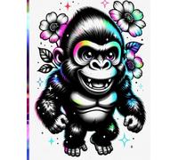 A4 Graph Paper Notebook - Neon Gorilla Power Cover - Grid Journal for Math, School, Science & Notes: Large A4 Grid Notebook with Square Graph Pages - ... Science, Drawing & Technical Work