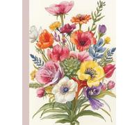 A4 Hardback Notebook Floral: Hardcover Blank Journal with Blank Unlined Cream Pages for Writing, Drawing and Note Taking | Cute Botanical Aesthetic