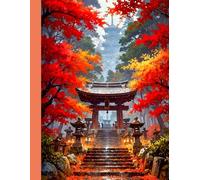 A4 Japanese Landscape Notebook College Ruled: Japanese Shrine | Torii Gate