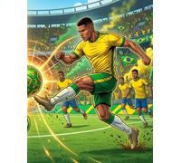 A4 Lined Notebook - Soccer/Football Fans - Brazil Edition: Onça vs Player - Large Ruled Journal for School, Writing, Notes and Daily Use: Large A4 ... Journaling, Note-Taking, and Daily Writing