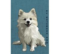 A4 Notebook 6mm: American Eskimo Dog Lined Exercise Book
