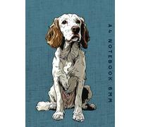 A4 Notebook 6mm: English Setter Dog Lined Exercise Book