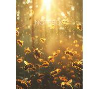 A4 Notebook 8.25x11" 200 pages Bees and Trees Ruled Hardback Matte Finish Beautiful Cover