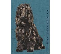 A4 Notebook 8mm: Black Afghan Hound Dog