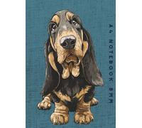 A4 Notebook 8mm: Black and Brown Basset Hound Dog
