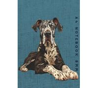 A4 Notebook 8mm: Black and White Great Dane Dog