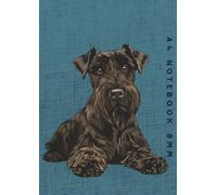 A4 Notebook 8mm: Black Standard Schnauzer Dog Lined Exercise Book