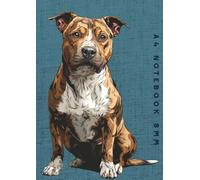 A4 Notebook 8mm: Brindle American Pit Bull Terrier Dog