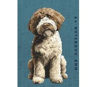 A4 Notebook 8mm: Brown and White Lagotto Romagnolo Dog Lined Exercise Book