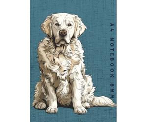A4 Notebook 8mm: English Cream Golden Retriever Dog