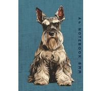 A4 Notebook 8mm: Silver Standard Schnauzer Dog Lined Exercise Book