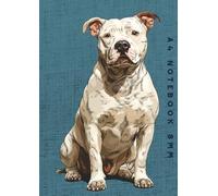 A4 Notebook 8mm: White American Pit Bull Terrier Dog