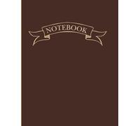 A4 Notebook Plain Cover | Brown: Minimalist | 200 Unlined, Numbered Cream Pages