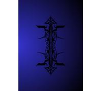 A4 Pin Stripes - Notebook: lined paper 106 pages - Black on Blue Burst