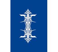 A4 Pin Stripes - Notebook: lined paper 106 pages - White on Dark Blue