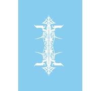 A4 Pin Stripes - Notebook: lined paper 106 pages - White on Light Blue