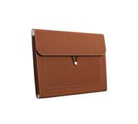A4 Portadocumentos de Cuero,Bolsa de Documentos,Maletín,Portafolio,Organizador de Documentos,Paquete de Archivo de Negocios,Bolsa Para Guardar Documentos,Impermeable, Unisex (Marrón)