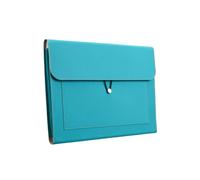 A4 Portadocumentos de Cuero,Bolsa de Documentos,Maletín,Portafolio,Organizador de Documentos,Paquete de Archivo de Negocios,Bolsa Para Guardar Documentos,Impermeable, Unisex (Azul)