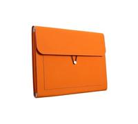 A4 Portadocumentos de Cuero,Bolsa de Documentos,Maletín,Portafolio,Organizador de Documentos,Paquete de Archivo de Negocios,Bolsa Para Guardar Documentos,Impermeable, Unisex (Naranja)