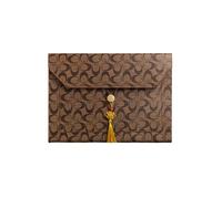 A4 Portadocumentos de Cuero,Bolsa de Documentos,Organizador de Documentos,Paquete de Archivo de Negocios,Maletín,Portafolio,Bolsa Para Guardar Documentos,Impermeable, Unisex (Marrón Oscuro, A)