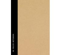 A4 Ruled Notebook: Black Spine | Lined | School, Work & College Subject or Course Composition Notebook - 90 Pages Recycled Paper