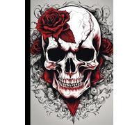 A4 - Tattoo skull & Roses 4 - Notebook: lined paper 106 pages
