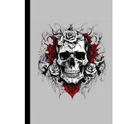 A4 - Tattoo skull & Roses 5 - Notebook: lined paper 106 pages
