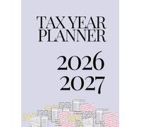 A4 Tax Year Dairy 2026-2027 With Monthly Accounts Section: Business Year Week To Page Diary With Contacts and Password Reminder