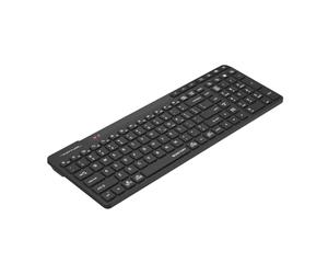 A4tech FBX51C Teclado inalámbrico Bluetooth y 2.4G - Compacto, ergonómico, conmutación multidispositivo, recargable, nano receptor, compatible con Windows, Mac, iOS, Android
