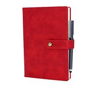 A5 408 páginas Agenda engrosada Agenda Cuaderno Diario de oficina Agenda Agenda Diario de trabajo empresarial Libro de reuniones Diario clásico Diario Material escolar con bolígrafo (rojo)